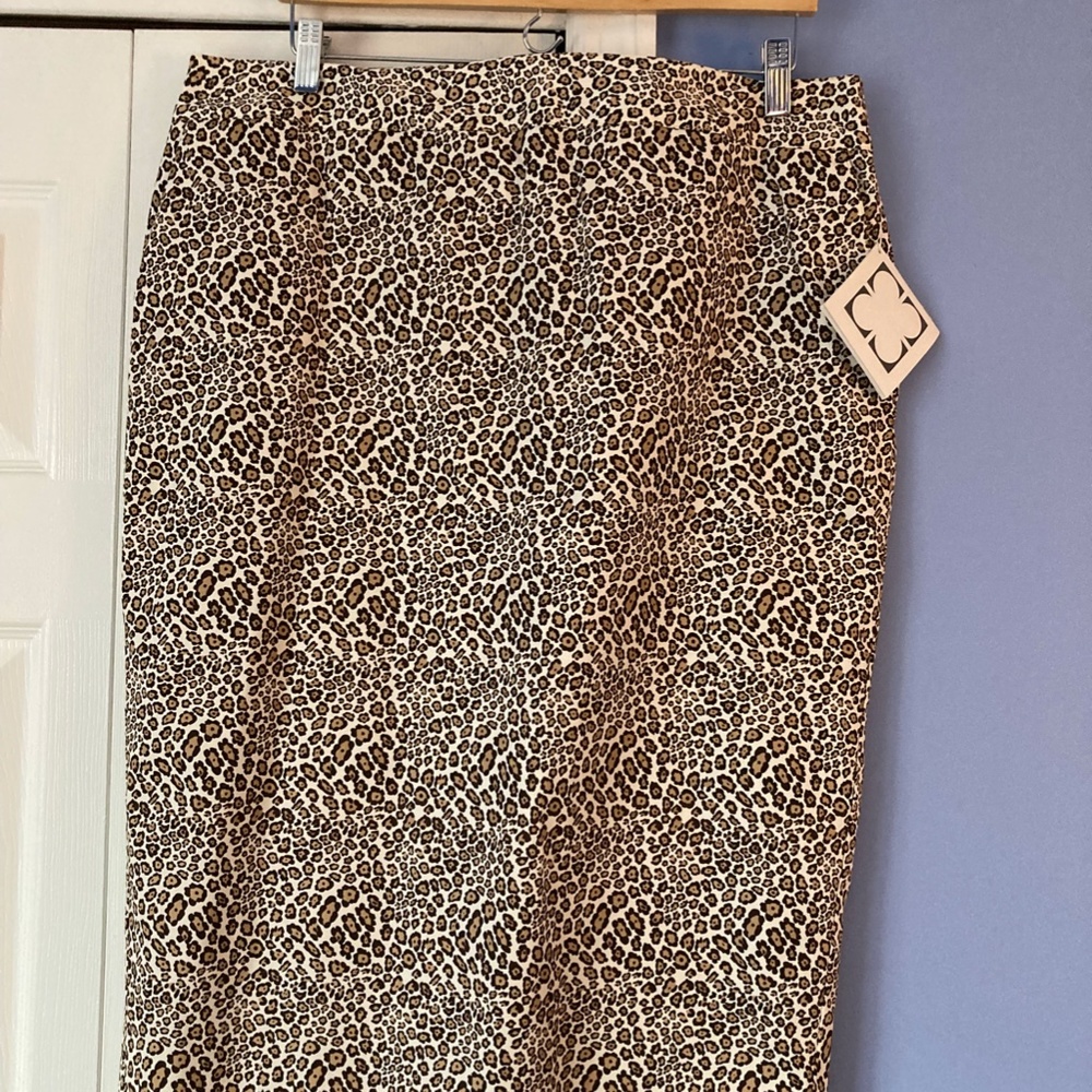 NWT Exquisite Animal Print Pencil Skirt, Size 16